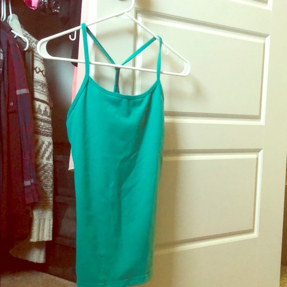 LULULEMON POWER Y TANK - GREEN SZ 6